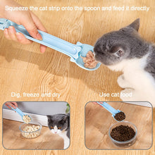 Load image into Gallery viewer, Cat Feeder Cat Strip Squeeze Feeding Spoon Pet Meat Snacks Multifunctional Spoon, Gold, Blue, Pink