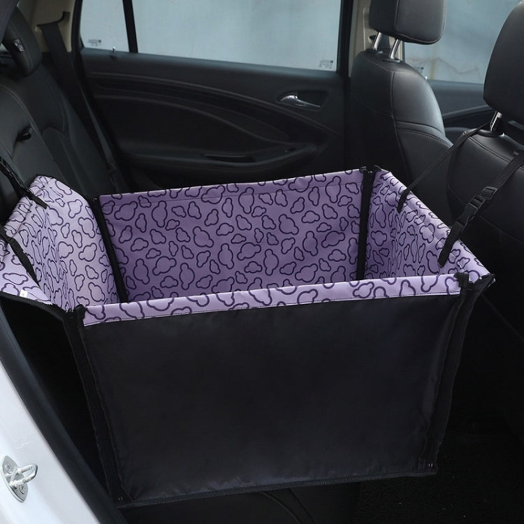 Car Single Seat Waterproof Pet Seat Protective Pad, Orange Cloud, Purple Cloud, Green Cloud