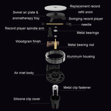 Load image into Gallery viewer, Car Aroma Diffuser Air Vent Rotating Retro Gramophone Fragrance Diffuser Ornament, Gramophone+3pcs Refill Aroma
