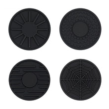 Load image into Gallery viewer, 4pcs/set 6.8x0.3cm Car Anti-slip Silicone Water Coaster Storage Interior, Black, Gray, Brown, Green, Wine Red
