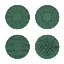 Load image into Gallery viewer, 4pcs/set 6.8x0.3cm Car Anti-slip Silicone Water Coaster Storage Interior, Black, Gray, Brown, Green, Wine Red