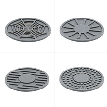 Load image into Gallery viewer, 4pcs/set 6.8x0.3cm Car Anti-slip Silicone Water Coaster Storage Interior, Black, Gray, Brown, Green, Wine Red