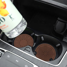 Load image into Gallery viewer, 4pcs/set 6.8x0.3cm Car Anti-slip Silicone Water Coaster Storage Interior, Black, Gray, Brown, Green, Wine Red