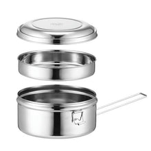 Load image into Gallery viewer, 304 Stainless Steel Round Lunch Box, 14cm Single Layer, 16cm Single Layer, 14cm Double Layer, 16cm Double Layer