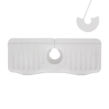 Load image into Gallery viewer, Bathroom Kitchen Silicone Faucet Anti-Splash Drain Mat, White, Grey, Black, White+Waterproof Edge, Gray+Waterproof Edge, Black+Waterproof Edge