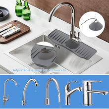 Load image into Gallery viewer, Bathroom Kitchen Silicone Faucet Anti-Splash Drain Mat, White, Grey, Black, White+Waterproof Edge, Gray+Waterproof Edge, Black+Waterproof Edge