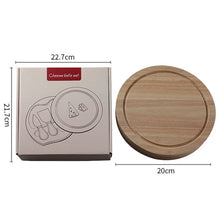 Load image into Gallery viewer, 4pcs /Set Round Oak Box Cheese Knife Spatula Stainless Steel Cheese Tools Cutlery, Steel Color, Black, Gold