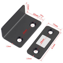 Load image into Gallery viewer, 90 Degree No-Punch Invisible Door Suction Thin Section Wardrobe Sliding Door Magnetic Suction, Silver, Black