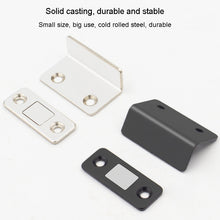 Load image into Gallery viewer, 90 Degree No-Punch Invisible Door Suction Thin Section Wardrobe Sliding Door Magnetic Suction, Silver, Black