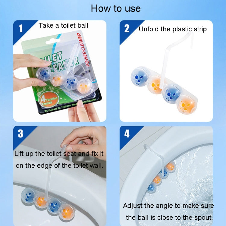 Hanging Toilet Bowl Cleaner Balls Deodorizing Removing Stains Bathroom Freshener Hook Cleaning Toilet Balls