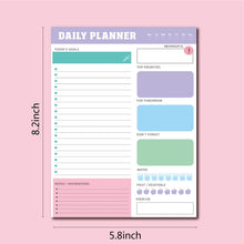 Load image into Gallery viewer, 60pages /Book Weekly Planning Note Pad Schedule Time Management Planning Notebook, JH002
