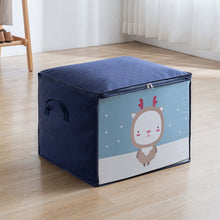 Load image into Gallery viewer, Non-woven Clothing Organization Quilt Dustproof Storage Bag, Horizontal Navy Blue 50x42x39cm