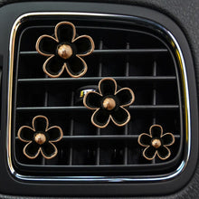 Load image into Gallery viewer, 4pcs/set Small Chrysanthemum Perfume Alloy Jewelry Car Air Outlet Decoration Clip, White, Black, Red, Blue