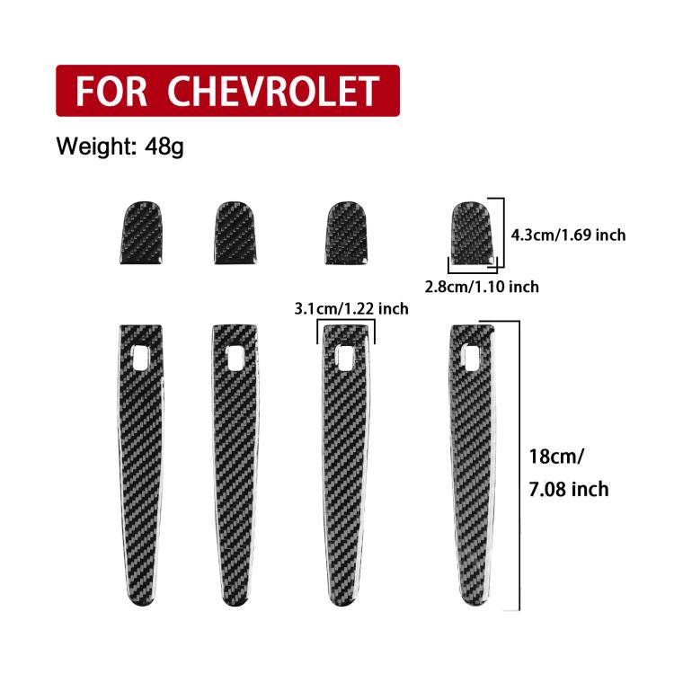 For Chevrolet Malibu 2016-2021 8pcs /Set Left-Hand Drive Exterior Door Handle Sticker