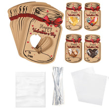 Load image into Gallery viewer, Valentine Day Bottle Shape Greeting Card Holiday Gift Exchange Card Kids Party Favor Message Card, 24pcs /Set, 48pcs /Set