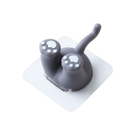 Cartoon Animal Punch-free Hook Traceless Plug Holder Bathroom Cute Toothbrush Hanger, Dinosaur Tail, Cat Tail, Lattice Tail, Corgi Tail, Duck Tail