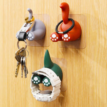 Load image into Gallery viewer, Cartoon Animal Punch-free Hook Traceless Plug Holder Bathroom Cute Toothbrush Hanger, Dinosaur Tail, Cat Tail, Lattice Tail, Corgi Tail