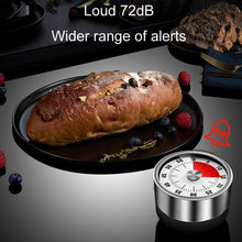 Load image into Gallery viewer, Kitchen Stainless Steel Mechanical Timer Student Time Management Reminder Baking Alarm Clock