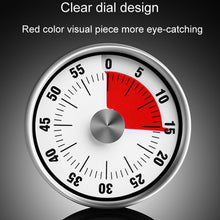 Load image into Gallery viewer, Kitchen Stainless Steel Mechanical Timer Student Time Management Reminder Baking Alarm Clock