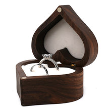Load image into Gallery viewer, Wooden Heart Shape Ring Box Jewelry Storage Box Wedding Valentine Gift Box, RB513-C1, RB513-C2, RB513-C3, RB513-C4, RB513-C5, RB513-C6, RB513-C7, RB529-C1, RB529-C2, RB529-C3, RB529-C4, RB529-C5, RB529-C7, RB529-C8