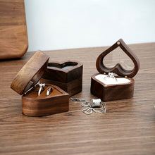 Load image into Gallery viewer, Wooden Heart Shape Ring Box Jewelry Storage Box Wedding Valentine Gift Box, RB513-C1, RB513-C2, RB513-C3, RB513-C4, RB513-C5, RB513-C6, RB513-C7, RB529-C1, RB529-C2, RB529-C3, RB529-C4, RB529-C5, RB529-C7, RB529-C8