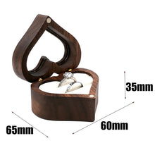 Load image into Gallery viewer, Wooden Heart Shape Ring Box Jewelry Storage Box Wedding Valentine Gift Box, RB513-C1, RB513-C2, RB513-C3, RB513-C4, RB513-C5, RB513-C6, RB513-C7, RB529-C1, RB529-C2, RB529-C3, RB529-C4, RB529-C5, RB529-C7, RB529-C8