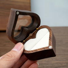 Load image into Gallery viewer, Wooden Heart Shape Ring Box Jewelry Storage Box Wedding Valentine Gift Box, RB513-C1, RB513-C2, RB513-C3, RB513-C4, RB513-C5, RB513-C6, RB513-C7, RB529-C1, RB529-C2, RB529-C3, RB529-C4, RB529-C5, RB529-C7, RB529-C8