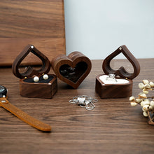 Load image into Gallery viewer, Wooden Heart Shape Ring Box Jewelry Storage Box Wedding Valentine Gift Box, RB513-C1, RB513-C2, RB513-C3, RB513-C4, RB513-C5, RB513-C6, RB513-C7, RB529-C1, RB529-C2, RB529-C3, RB529-C4, RB529-C5, RB529-C7, RB529-C8
