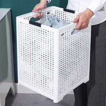 Load image into Gallery viewer, Foldable Dirty Clothes Basket Wall Mounted Bathroom Dirty Clothes Storage Frame Plastic Laundry Basket, Plus Large Gray, Plus Large Black, Extra Large Black, Extra Large White, Extra Large Gray
