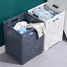 Load image into Gallery viewer, Foldable Dirty Clothes Basket Wall Mounted Bathroom Dirty Clothes Storage Frame Plastic Laundry Basket, Plus Large Gray, Plus Large Black, Extra Large Black, Extra Large White, Extra Large Gray