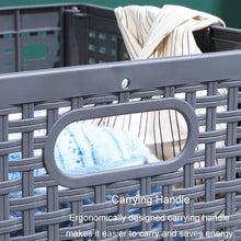 Load image into Gallery viewer, Foldable Dirty Clothes Basket Wall Mounted Bathroom Dirty Clothes Storage Frame Plastic Laundry Basket, Plus Large Gray, Plus Large Black, Extra Large Black, Extra Large White, Extra Large Gray