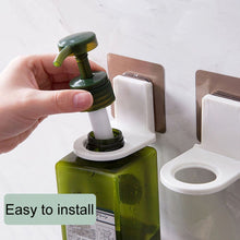 Load image into Gallery viewer, 10pcs Toilet Shampoo Shower Gel Hanging Shelf No-Punch Bathroom Shelves, Transparent Patch Model, Silver Drawing Patch Model