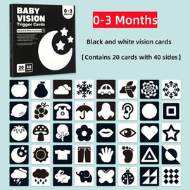 20pcs /Book Baby Early Learning Card Children Eye Care Visual Stimulation Card