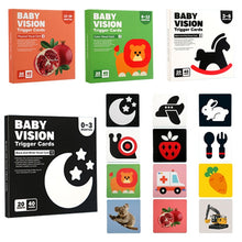 Load image into Gallery viewer, 20pcs /Book Baby Early Learning Card Children Eye Care Visual Stimulation Card