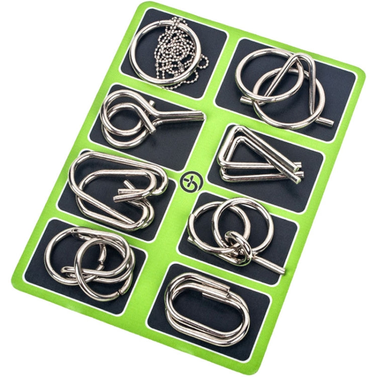 8pcs /Set Intelligence Unlocking Kids Puzzle Nine Links Toys