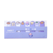 Load image into Gallery viewer, 120sheets /Set Kawaii Sticky Tab Note Page Marker Writable and Repositionable File Flags, Dog, Fruit, Girl, Flower, Bear, Cat