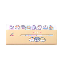 Load image into Gallery viewer, 120sheets /Set Kawaii Sticky Tab Note Page Marker Writable and Repositionable File Flags, Dog, Fruit, Girl, Flower, Bear, Cat