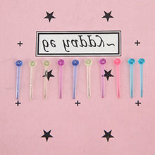 Load image into Gallery viewer, 10pcs /Pack Plastic Ear Studs Ear Nurture Sticks Disposable Ear Pins Earrings, Ear Sticks Black, Ear Sticks Transparent, Ear Sticks Colorful, Match Head Colorful