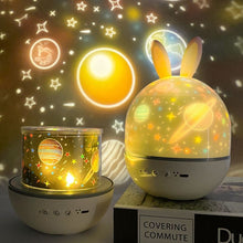 Load image into Gallery viewer, Rotatable Cartoon Atmosphere Projection Lamp Music Night Light, Plug-in Model, Music Box Remote Model, Bluetooth Remote Model