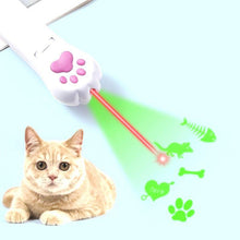 Load image into Gallery viewer, Pet Projection Toy USB Rechargeable LED Pattern Projector Cat Teaser Interactive Toys, A Type-Red Laser+ Green Light, B Type-Red Laser+ Red Light, C Type-UV Light+Green Light, D Type -UV Light+Red Light
