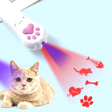 Load image into Gallery viewer, Pet Projection Toy USB Rechargeable LED Pattern Projector Cat Teaser Interactive Toys, A Type-Red Laser+ Green Light, B Type-Red Laser+ Red Light, C Type-UV Light+Green Light, D Type -UV Light+Red Light