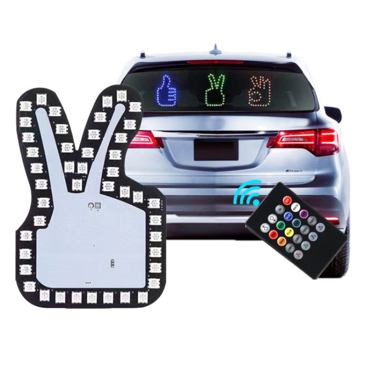 Car Interactive Finger Light Multi-function Warning Anti-rear Collision Light, Thumbs Up, Scissor Hand, OK