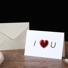 Load image into Gallery viewer, 3D Heart Valentine Day Greeting Card Blessings Messages Cards with Envelopes, ECG, I Heart U, Balloon, Palm