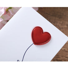 Load image into Gallery viewer, 3D Heart Valentine Day Greeting Card Blessings Messages Cards with Envelopes, ECG, I Heart U, Balloon, Palm