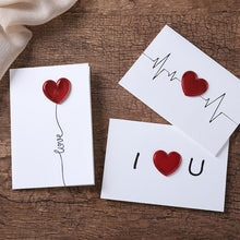 Load image into Gallery viewer, 3D Heart Valentine Day Greeting Card Blessings Messages Cards with Envelopes, ECG, I Heart U, Balloon, Palm
