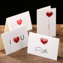 Load image into Gallery viewer, 3D Heart Valentine Day Greeting Card Blessings Messages Cards with Envelopes, ECG, I Heart U, Balloon, Palm
