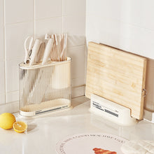 Load image into Gallery viewer, Cream Style Kitchen Storage Rack Knife Holder Chopping Board, Pot Lid Rack, Knife Rack, 2 In 1