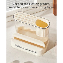Load image into Gallery viewer, Cream Style Kitchen Storage Rack Knife Holder Chopping Board, Pot Lid Rack, Knife Rack, 2 In 1
