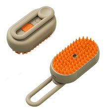 Load image into Gallery viewer, Pet Electric Spray Comb Rechargeable Cat Steamy Grooming Brush Cleaning Tool, Handle White, Handle Coffee