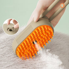 Load image into Gallery viewer, Pet Electric Spray Comb Rechargeable Cat Steamy Grooming Brush Cleaning Tool, Handle White, Handle Coffee